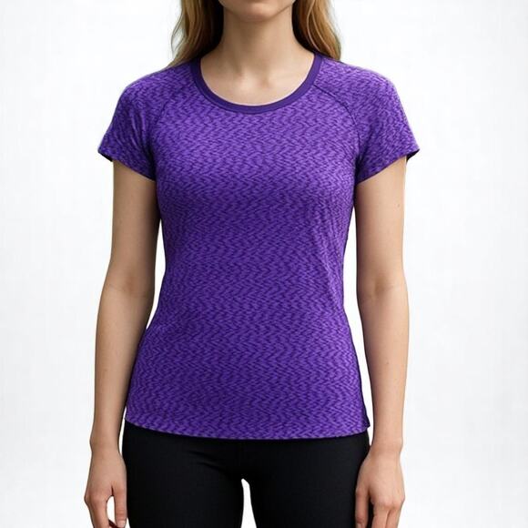 C9 CHAMPION Purple Abstract Short Sleeve Active Top - Picture 1 of 10